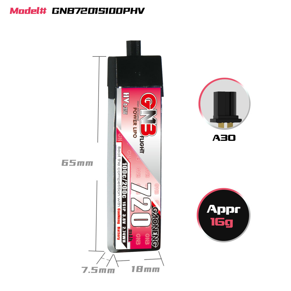 GAONENG GNB 1S 3.8V 720mAh 100 - Drone Battery Li-Ion incelemesi ve fiyatı